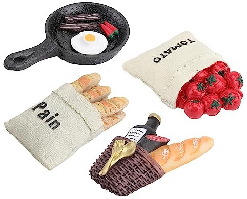 Garneck 4 Stücke Harz Kühlschrank Dekore Kreative Modellierung Kühlschrank Dekore Aufkleber Ornament Für Küche