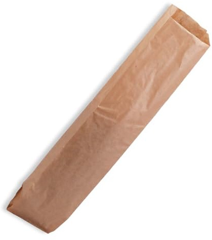Wertpack Baguettebeutel, Faltenbeutel, Kraftpapier, Braun, 40 g/qm, 12 + 5 x 58 cm, 1000 Stück
