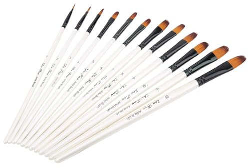 12-teiliges Zeichnungs-B-Stift-Set, Kunst-Gouache-Farbe, Öl-Ting-Werkzeuge, Professionelles T-B-Set für Farbe, Ölfarbe, Gouache, Feine Kunst, Skizzieren, Zeichnen und Mehr