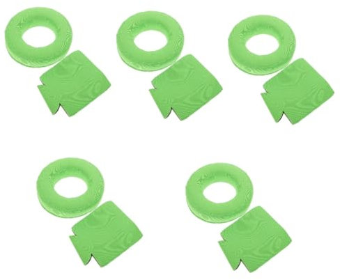 IMIKEYA 5 Ensembles Ensemble De Coupe De Flottabilité Boire des Flotteurs De Piscine Gonflable Porte-gobelet Flottant Mini-Boissons Porte-bière Flottant Néoprène Light Green Réutilisable