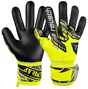 Reusch Torwarthandschuhe Unisex Erwachsene | starker Grip, sicherer Halt, Komfort & Kontrolle | atmungsaktiv & robust | für Training & Spiel | Rasen & Kunstrasen | Größe 7-11 | Attrakt Silver