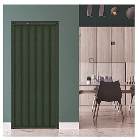 Rideau de porte d'hiver chaud et coupe-vent pour cuisine, terrasse, balcon, panneau de séparation en coton avec isolation acoustique occultante épaisse