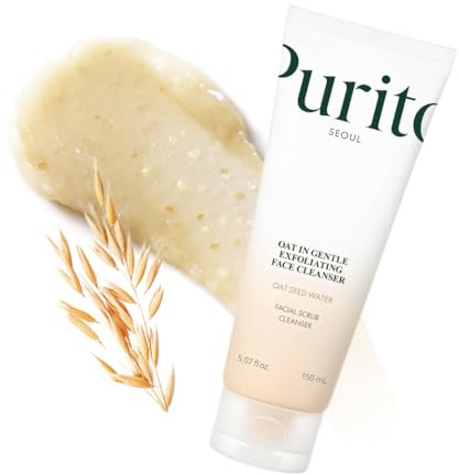 PURITO Korean Oat Exfoliating Face Polish Gentile e Efficiente Scrub Idoneo per Tutti i Tipi di Pelle Idratante Soluzione Soothing 150ml