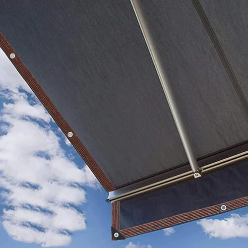 Rete Ombreggiante Traspirante 90% Rete Telo Ombra Telo Ombreggiante Vela Tessuto Ombreggiante Traforato 90% Ombreggiatura Resistente UV per Giardino Esterno Terrazza Tetto,black-4x7m