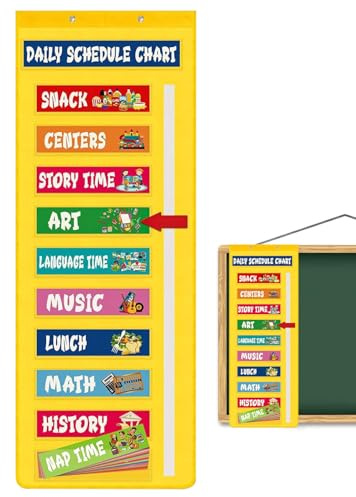 Nbbwwu Klassenraum Stundenplan Stecktafel | Klassenzimmer Kalender Taschentafel | Lehrmittel Zur Visuellen Organisation Und Management Für Vorschulen Kindergärten