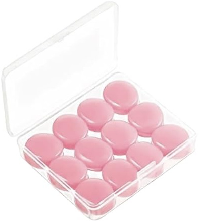 Tapones para nadar - 12 piezas de tapones para los oídos de silicona | impermeables | Conchos de protección auditiva reutilizable para natación, sueño y aprendizaje, supresión de ruido de 4