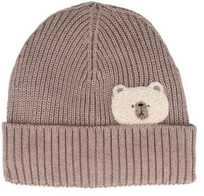 maximo MINI-Beanie, Bär, Umschlag Frotteestickerei, Vollfutter