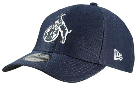 1. FC Köln Cap 9Forty Rubber Navy – Offizielle New Era Baseball Cap Herren – Verstellbare Snapback Kappe Blau – Fußball Fan Cap Köln – Sport & Freizeit Mütze