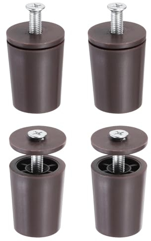 QUARKZMAN Topes Persianas 4Pcs Topes para Persiana Enrollables 28cm Marrón | Fabricados en Plástico con Arandelas y Tornillos, Recambios para Láminas de Persiana