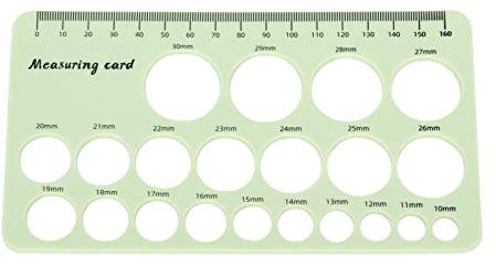 Fafeicy Mothers Nipple Measurement Ruler Flexible Silicone Breast Flange Measuring Tool with 1.5m Soft Tape (Light Green)