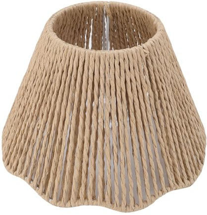 Sorandy Paralume Rattan, Paralume Intrecciato a Mano, Sostituzione del Boho per le Lampade a Pavimento a Sospensione Lampade da Tavolo con Applione a Parete
