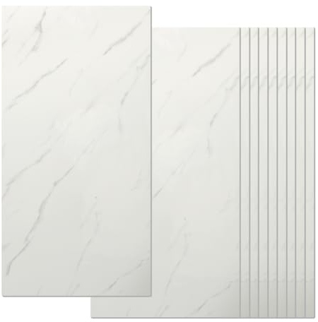 10 pezzi di adesivi per piastrelle, 60 x 30 cm, pannelli murali autoadesivi con effetto marmo, bianco pesca, impermeabili e rimovibili, per retro cucina, bagno e camera da letto, piastrelle per armadi