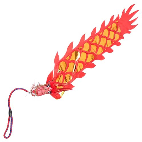 Veemoon Accessoire Danse Dragon Garçon et Filles 3D Rubans Colorés Rouge Doré Simple Face Décoration Nouvel an Chinois Fête Traditionnelle Décoration Festive pour Spectacles et Événements