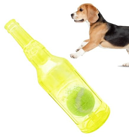 Generisk hundleksak, vattenflaska cruncher, hundvattenflaska leksak, interaktiv leksak, valp, kreativ hund, rolig -cruncher – -tuggtillbehör med boll, för födelsedagssemester