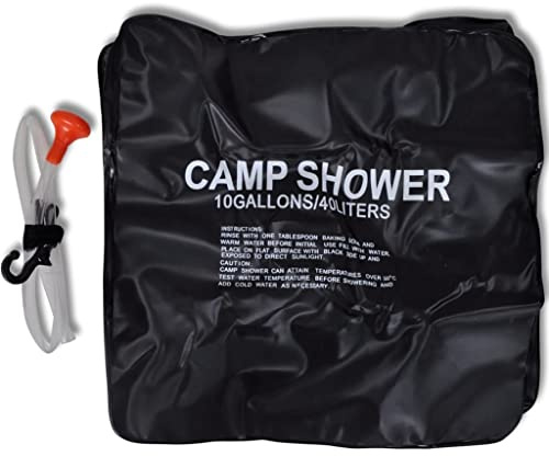 Campingdusche Solar 40 L Camping Duschsack für Outdoor Duschen Reisen Wandern Garten Solardusche Schwarz