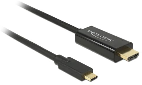 DeLock Kabel USB Type-C Stecker > HDMI Stecker (DP Alt Mode) 4K 30 Hz 2 m schwarz