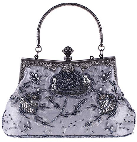 Jywmsc Retro Ricamato Donna Pochette Borsa Sacchetto Borsetta Da Sera Borsa pochette per cerimonia