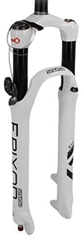 HIOD Forcella da Bicicletta Bicicletta Forchette MTB Shock Pompa Sospensione Smorzamento della Regolazione del Rimbalzo Spalla/Telecomando Tubo Dritto Mountain Bike Forchetta,White-B,27.5-inch