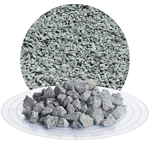 Schicker Mineral Diabas Ziersplitt grau 11-16 mm 25 kg, Naturstein farbecht | Splitt für Steingärten, Beet, Gartenteich, Fassadenschutz, Weg- und Terrassengestaltung, robust, witterungsbeständig