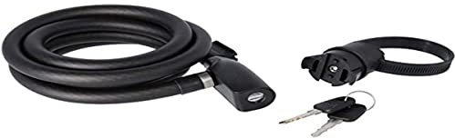 Axa Unisex – Erwachsene Resolute 180/15 Kabelschloss, Schwarz, 180cm, 15mm
