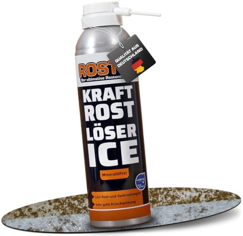 Rostio Kraft Rostlöser Spray Ice | Extrem Kraft Profi Rost-löser EIS für Schrauben | Muttern | Auto | Fahrrad (1 Stück)