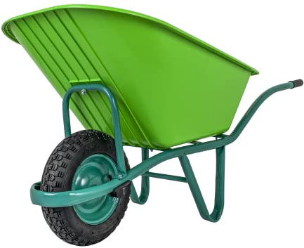 VITO - Brouette de Jardin à Roue gonflée 37cm Polyvalente avec cuve PVC 100Litres
