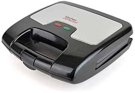 KitchenPerfected 2 Slice Sandwich & Omelette Maker - Non-Stick - Portable - E2615BK - Black Steel