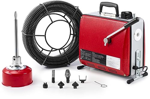 ZELCAN Déboucheur Électrique Professionnel 400W, Machine de Nettoyage de Canalisation d'Égout 400r/min, Machine de Débouchage de Drain pour Tuyaux de 30mm à 100mm