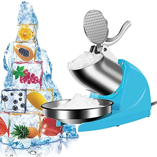 LMEIL Stainless Steel Shaved Ice Machine, Ice Crusher, Electric Ice Shaver for Home&Commercial Use, with Easy to Use, Ice Shaver Snow Cone Maker for Cocktails, Ice Cream, Smoothies, Cold Juice
