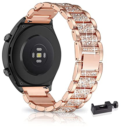 AireWiki Armband Kompatibel mit 20mm/ 22mm Watch Armband Edelstahl Für Herren Damen Elegant Metall Uhrenarmband Für 20mm/ 22mm Watch (Roségold,20mm)