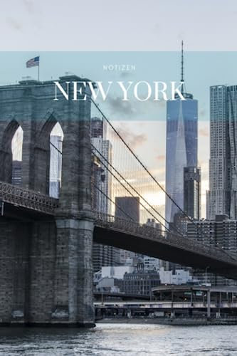 Notizen New York: Praktisches Schreibheft mit New York Skyline für Schule Büro Reise | Haltbares Notizbuch mit New York City Motiv für Notizen Skizzen ... für Road Trip und Urlaub | Für New York Fan
