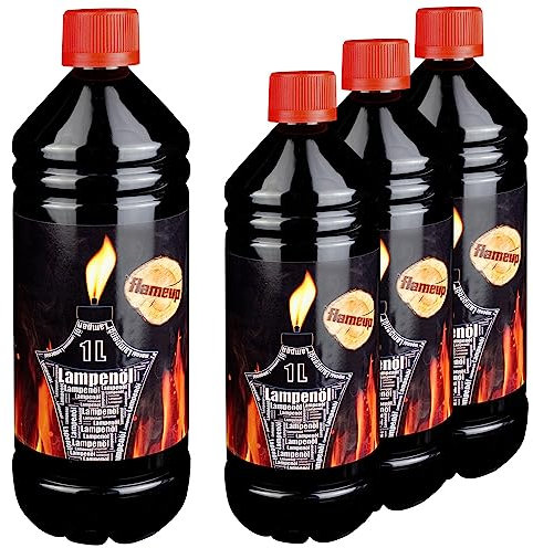 Flameup Lampenoel 4 Liter Lampenöl Oel Garten Fackeln Laterne Fackel Öl Innen Camping Flasche Oil Outdoor Öllampe Petroleum Lampe flüssig Gartenfackeln