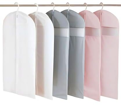 6 PCS Kleidersack Select Zone 60x110cm Wasserdichte Mottensichere Kleiderhülle mit Reißverschluss für Anzug und Kleid (60x110cm)