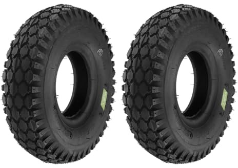 2 Däck 4.10/3.50-4 Gomme 4 PR Ersättning för Gräsklippare Barnvagn Transportvagn Manuell Reservhjul