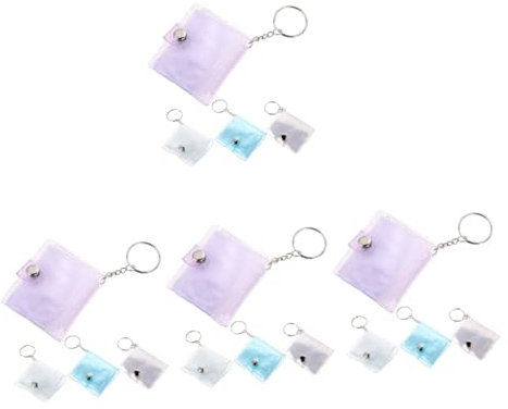DECHOUS 16stücke Mini Fotoalbum Schlüsselanhänger Teiliges Glitzerndes Design Und Transparent Praktischer Kartenhalter Für Erinnerungsfotos Und -projekte Für Und Besondere Anlässe
