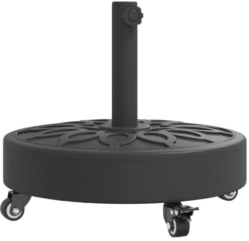 Base de parasol avec roues pour mâts Ø38 48 mm 27 kg rond
