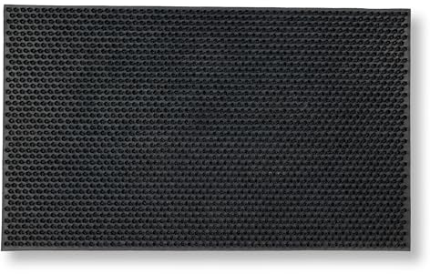 Astra Fussmatte außen rutschfest - wetterfeste Schmutzfangmatte - Outdoor Gummi Türmatte für Eingangsbereich - strapazierfähige Fußmatte 45x75 cm schwarz
