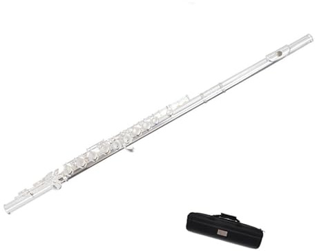 Querflöte Flöteninstrument 16 Löcher Geschlossenes Loch Weißes Kupfer Neusilber/Silber C-Taste(B)