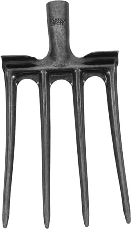 KONTONTY Testa Di Ricambio Per Da Giardino in Acciaio Denti Strumento Per Dissodare e Rivoltare Terreno Rastrello Per Letame Di Cavallo e Manutenzione Del Cortile