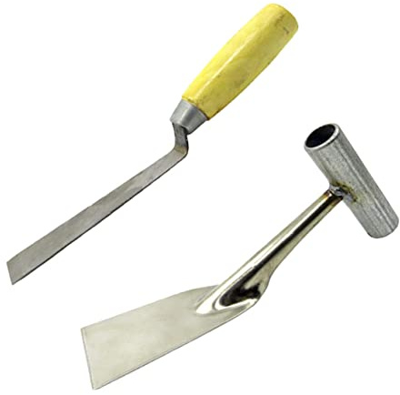 ibasenice 2 Pièces Pelle de Jardin Acier Inoxydable Outils de Désherbage pour Hommes Femmes et Idéaux pour Jardinage