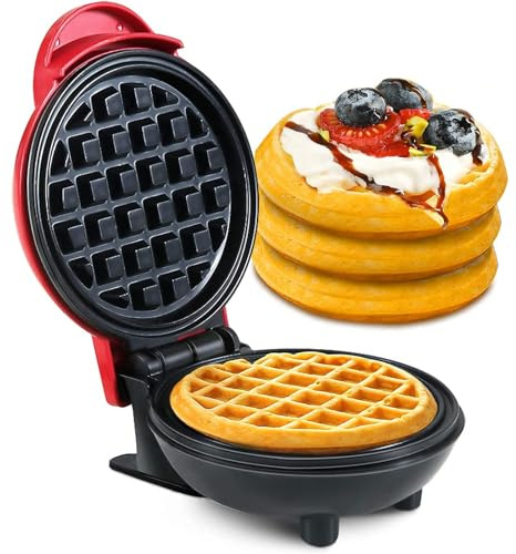 Waffle Maker Mini Small Compact, 350W Electric Non-Stick Waffle Irons Machine, Breakfast Waffle Iron Machines, Waffle Iron Maker for Hash Browns, Sandwich
