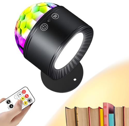 Applique da parete ricaricabile per interni | Sistema a doppia testa Illuminazione modulabile - Lampada da discoteca Sfera luminosa per feste | per appartamento camera da letto bagno corridoio scala