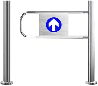 Portone automatico dell'oscillazione, porta di sicurezza dell'acciaio inossidabile per l'ingresso del supermercato, nessuna elettricità richiesta, singola direzione, 50x97cm, apertura destra
