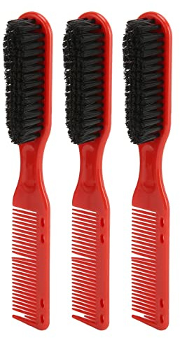 Jxngery 3 Piezas de Doble Cabeza para Hombres, Cepillo para Peinar el Cabello, Barba, Peine, Cepillo Multifuncional para Peinar Corte de Pelo de Doble Extremo