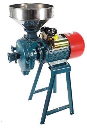 Molinillo De Cereales Eléctrico 2200 W For Harina Arroz Y Maíz, Máquina For Moler Secos Con Embudo Molino Eficiente Esfuerzo