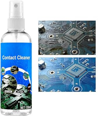 Pulitore Contatti Elettronici | Detergente 130ml Asciugatura Rapida Sicuro - Spray Pulitore per Contatti - per Computer, Telefono, Elettrodomestici, Tastiera, Batteria, Casa, Officina, Uffici