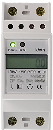 LCD Digitale Stromzähler Wechselstromzähler Hutschiene KWh Zähler 10(40) A Elektronische KWh Meter Digital LCD für Hutschiene