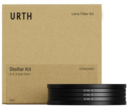 Urth Kit de Filtros 3 en 1 Estrella 77 mm | Efectos estrella de 4, 6, 8 puntas, filtros multicapa nano para fotografia creativa