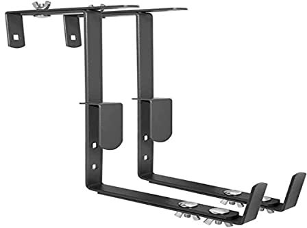 Louis Moulin Blumenkastenhalterungen, Eisen, ergonomisch, 16 bis 26 cm, Anthrazit