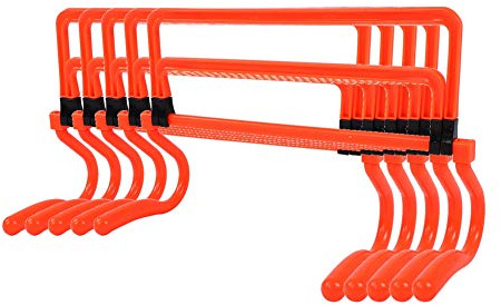 Dioche Fußball-Hürden Set aus 5 flexiblen Hürden für Koordinationsübungen Hindernisse für Fußball/Basketball, Agilität für schnelle Bewegungen.